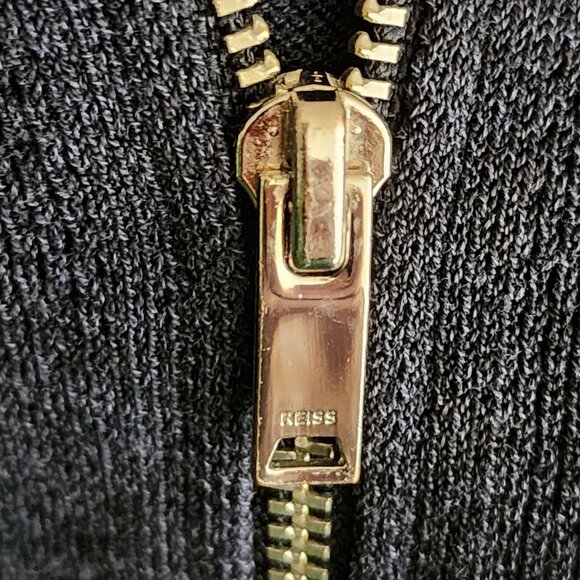 Reiss Navy Cotton Blend Knit Quarter Zip Sweater - Picture 3 of 6